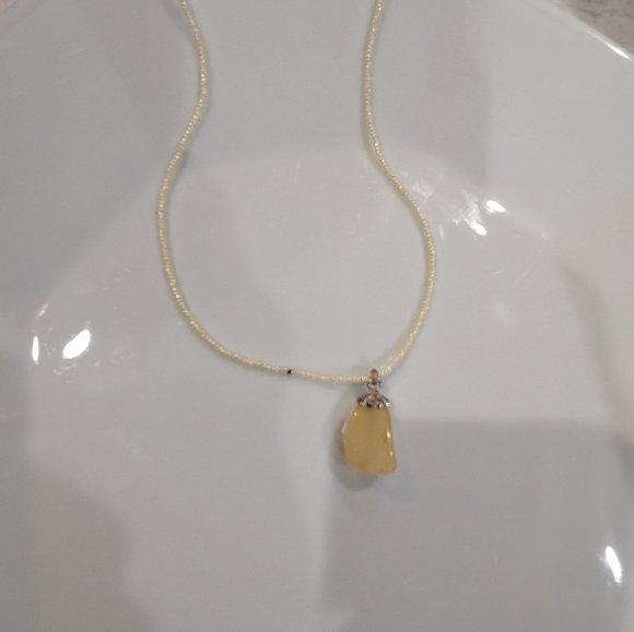 Raw Libyan Gold Tektite Pendant - Picture 2 of 10
